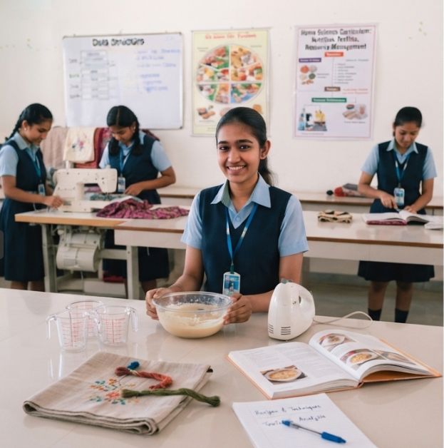 Home Science students at work