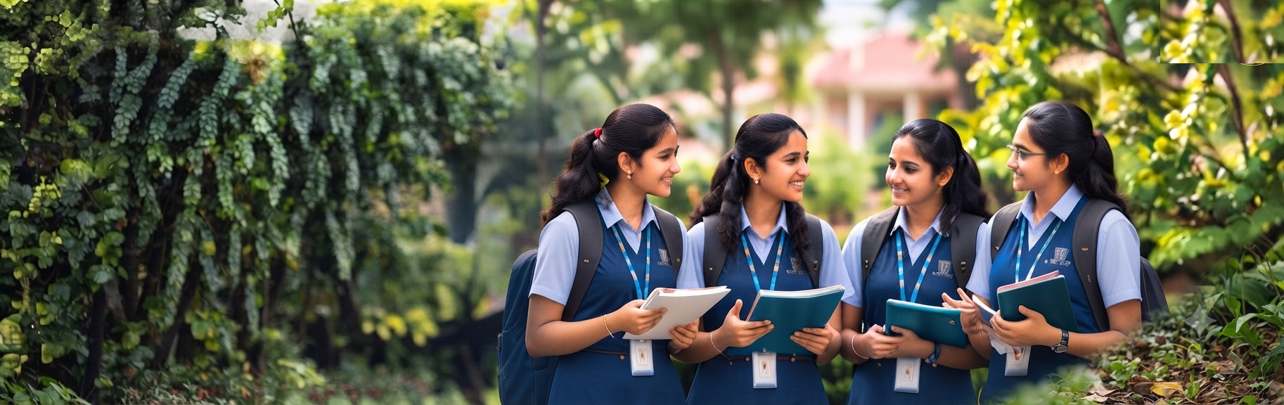 Students walking together on the St. Anne's campus
